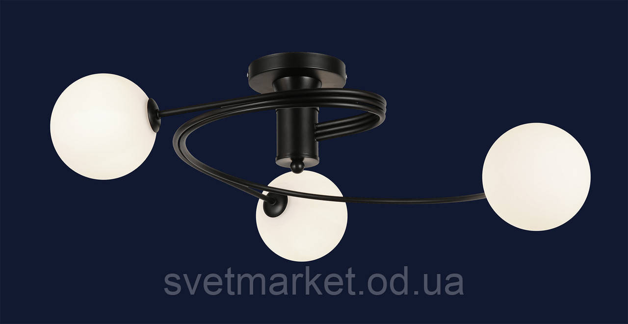 Стельова люстра 7529768-3 BK+WH