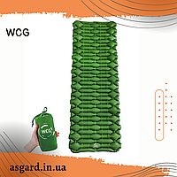 Великий надувний каремат похідний, туристичний WCG для кемпінгу (зелений) AS