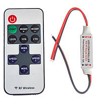 LED димер 6A, 5-24V, з пультом RF, для світлодіодних стрічок, 10 кнопок