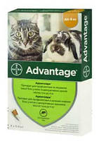 Адвантейдж-40 (Advantage) капли от блох для кошек и кроликов - 4 дозы