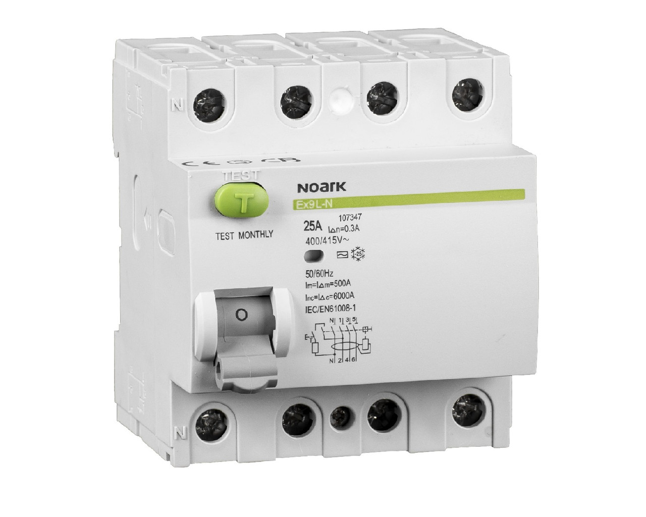 ПЗВ Noark Ex9L-N, 4P, 16A, 100mA (108334)