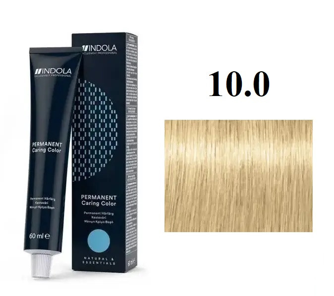 Стійка перманентна крем-фарба Indola 10.0 Найсвітліший натуральний блонд 60 мл