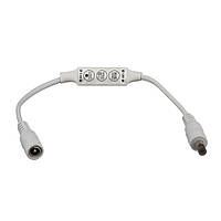 LED диммер 6A, 5-24V, без пульта, регулювання кнопками на корпусі, з конекторами