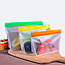 Набір багаторазових силіконових пакетів для зберігання продуктів 3 шт./Пакети із застібкою для морозильної камери, фото 2