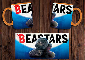 Чашка "Beastars" / Кружка видніються звірі No1 Помаранчевий
