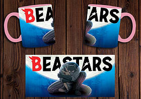 Чашка "Beastars" / Кружка видніються звірі No1 Рожевий