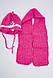 Дитячий комплект із шапки та шарфа рожевого кольору 167R8881-1, фото 3