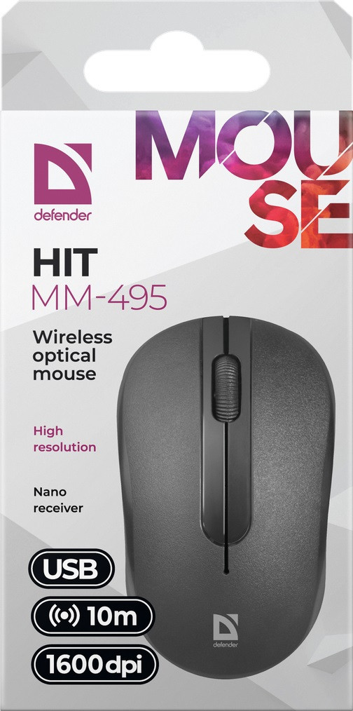 Мишка Defender Hit MM-495 Wireless Black