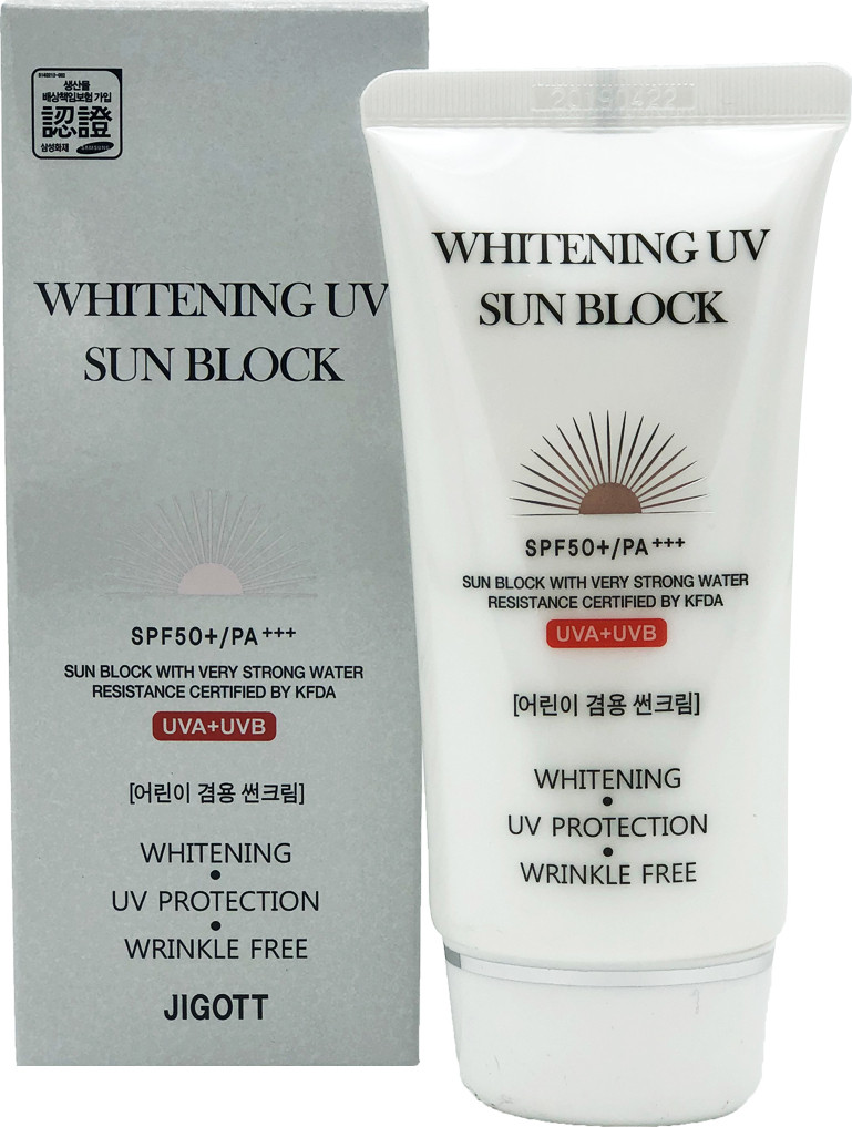 Освітлюючий сонцезахисний крем Jigott Whitening UV Sun Block SPF 50+/PA+++ 70 мл