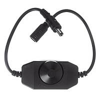 LED диммер 2A, 12-24V, без пульта, регулювання на корпусі, чорний