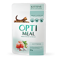 OPTIMEAL (Оптимил) Влажный корм для котят с курицей 12х85 гр
