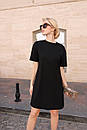 Літня коротка сукня футболка прямого крою однотонна (р. 42-48) 8PL4182, фото 8