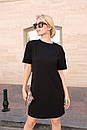 Літня коротка сукня футболка прямого крою однотонна (р. 42-48) 8PL4182, фото 10