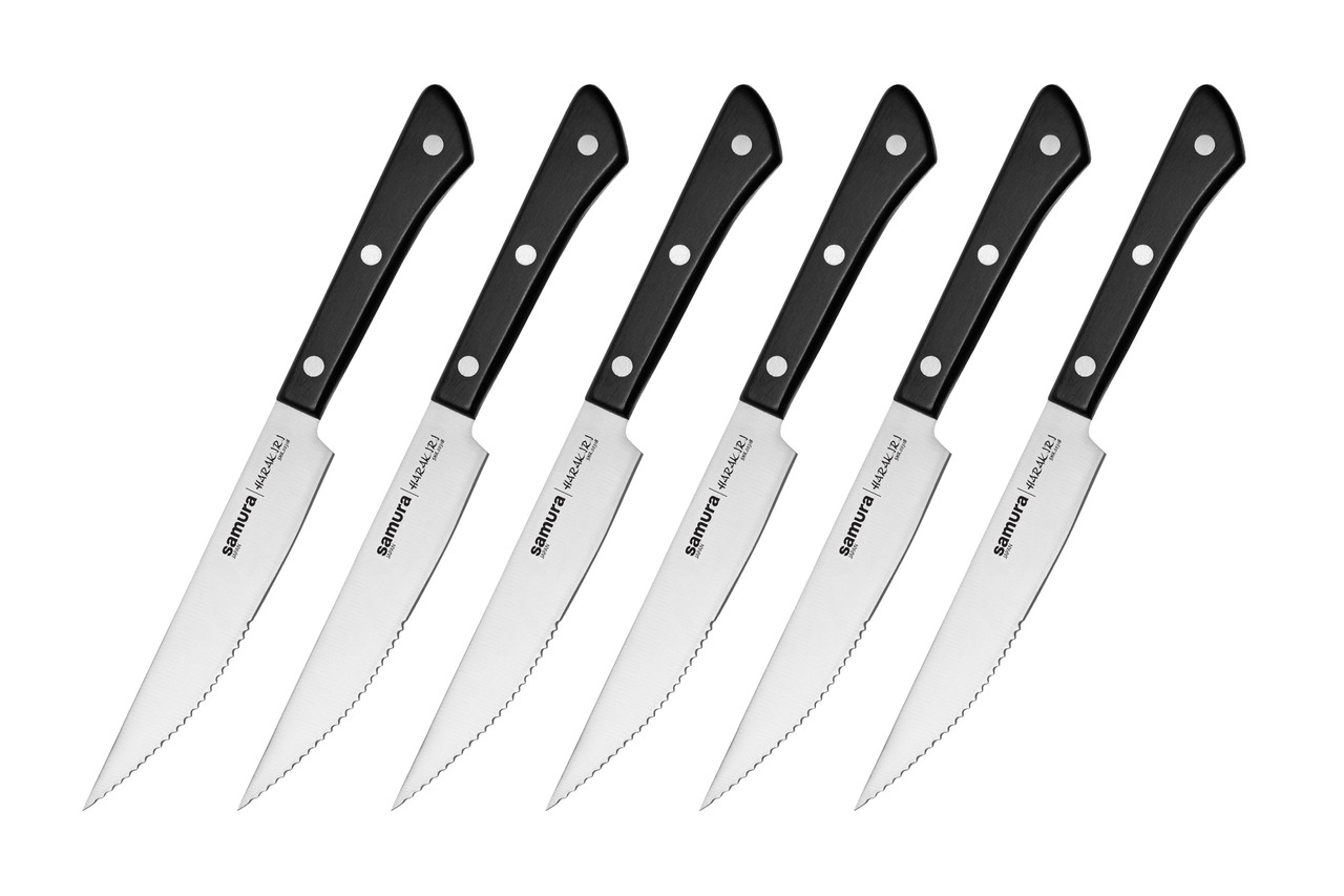 Набір із 6 кухонних стейкових ножів Samura Harakiri (SHR-0260B)