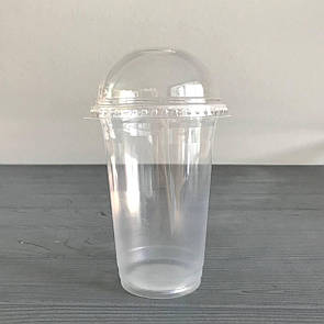 Стакан коктейльний з кришкою 420мл (50шт|уп/20уп|ящ)