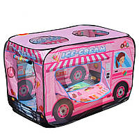 Детская палатка Ice cream truck 112*72*72 см / Фургон с мороженным для игр / Палатка машинка розовая