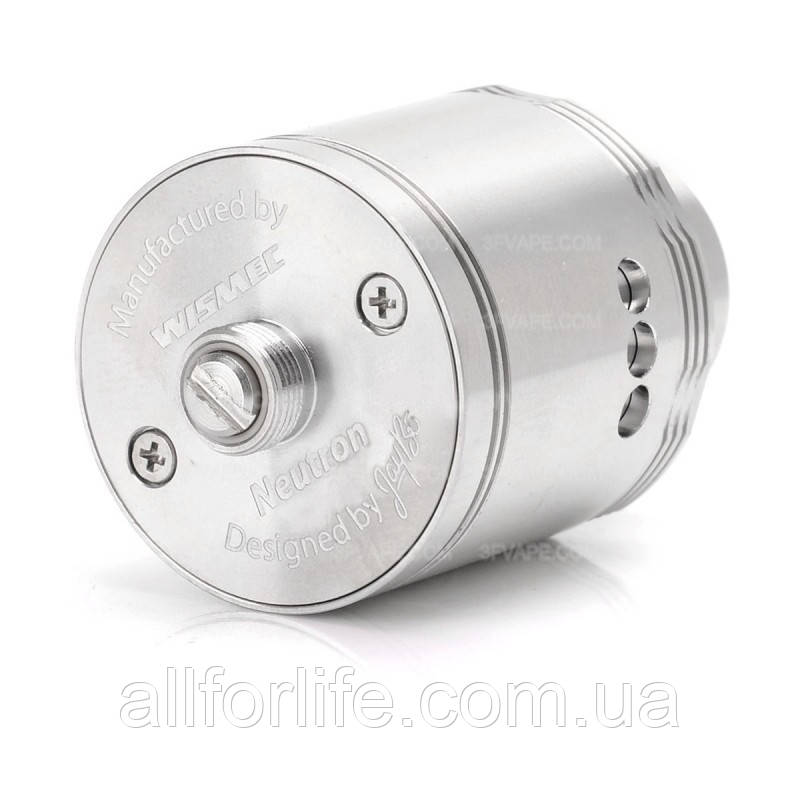 Атомайзер дріпка від Wismec Neutron RDA 25 mm Original Version сріблястий - фото 3 - id-p1363981539