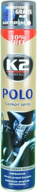 Поліроль торпеди спрей 750ml "K2" Polo Man (Чоловічий аромат) K407MA0 (12шт/ящ)