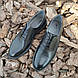 Чорні чоловічі туфлі з натуральної шкіри. Універсальна модель взуття!, фото 4