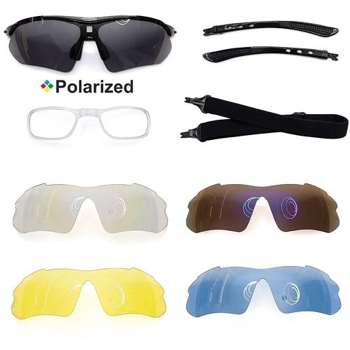 Тактические очки со сменными линзами и чехлом 1 линза Polarized + 4 ...