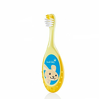 Детская зубная щетка Brush-Baby Floss Brush от 0 до 3 лет (желтая)