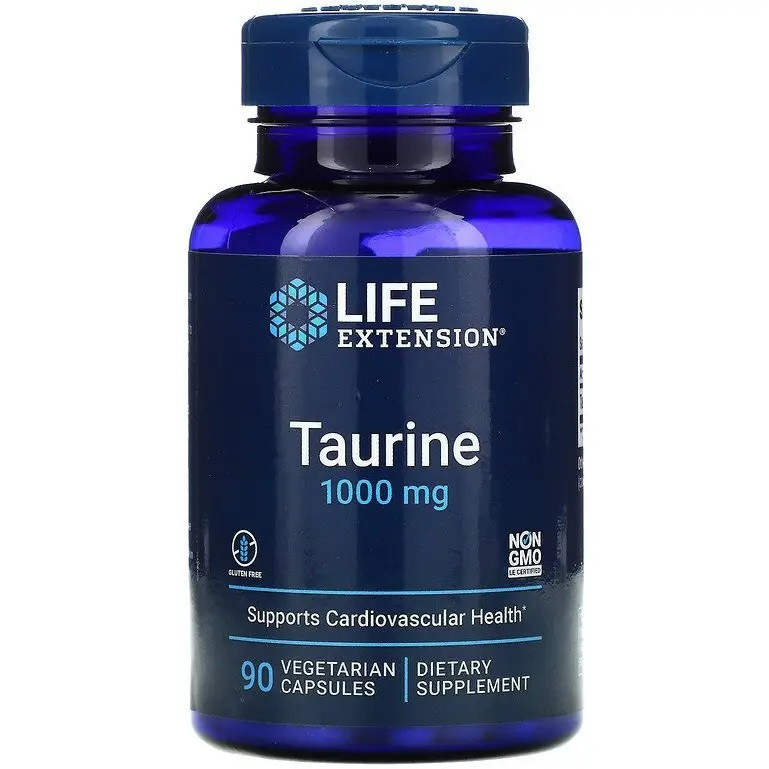 Таурин (Taurine) Life Extension, 1000 мг 90 вегетаріанських капсул