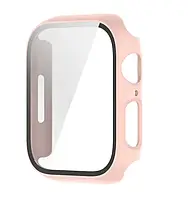 Чехол-накладка DK Пластик Soft-Touch Glass Full Cover для Apple Watch 44mm (pink)