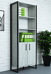 Шафа для документів ЛОФТ 60х40х190 см. ШЛА-2, Дуб крафт білий