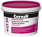 Ceresit CT 54 SILICATE AERO Силікатна лугостійка фарба фасадна 10л (Церезіт 54)