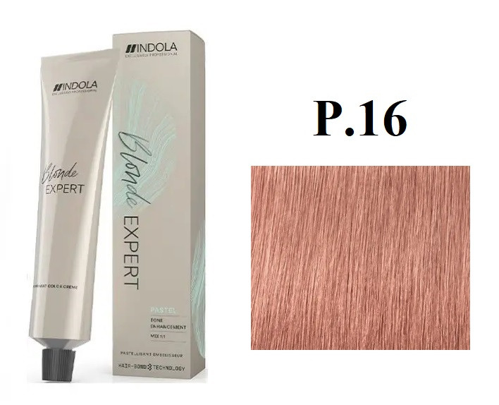 Стійка перманентна крем-фарба Indola Р.16 Блонд пастельний суничний 60 мл