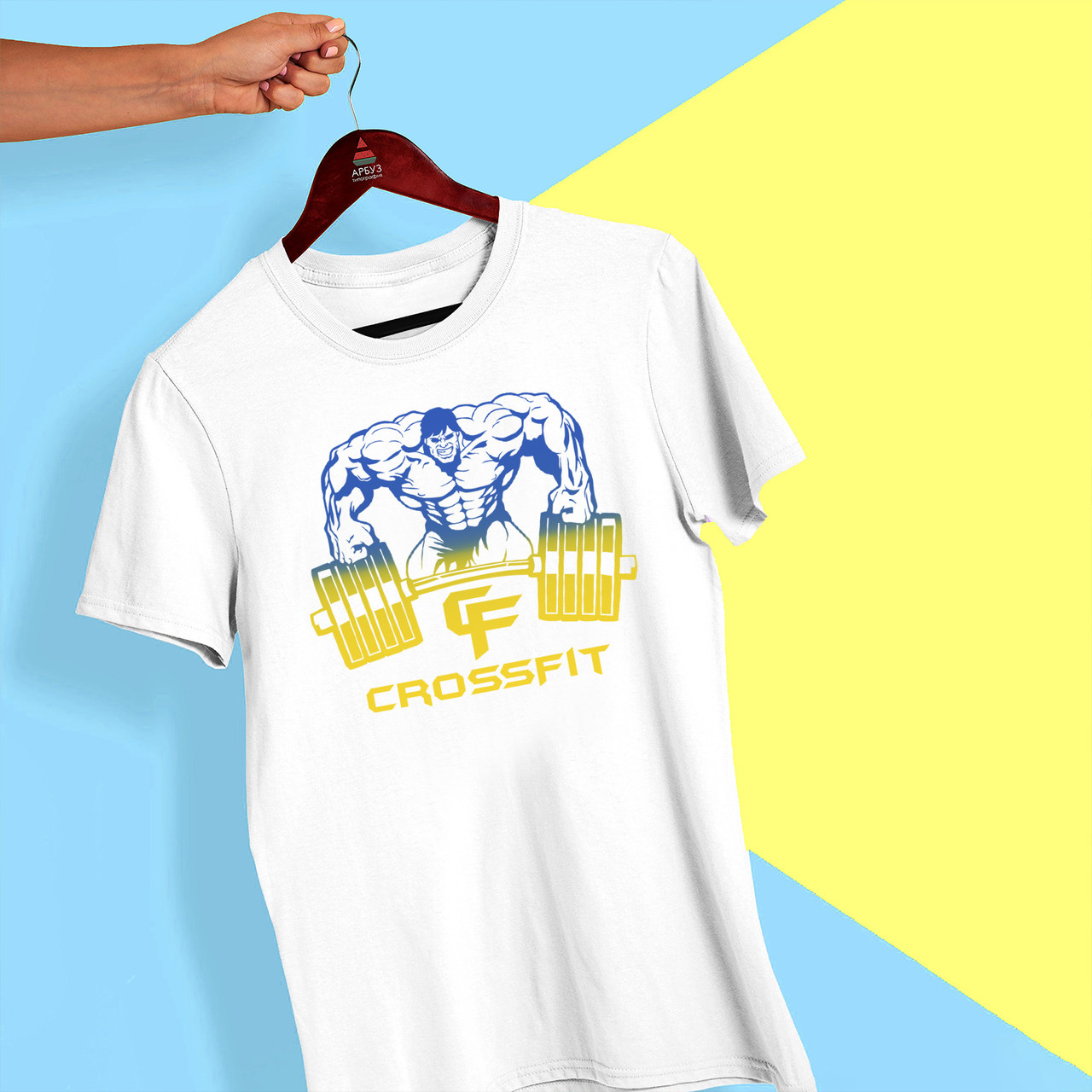 Футболка з принтом "Crossfit штангіст" Push IT