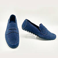 Чоловічі мокасини в стилі Loro Pi@no синього кольору «Style Shoes», фото 2