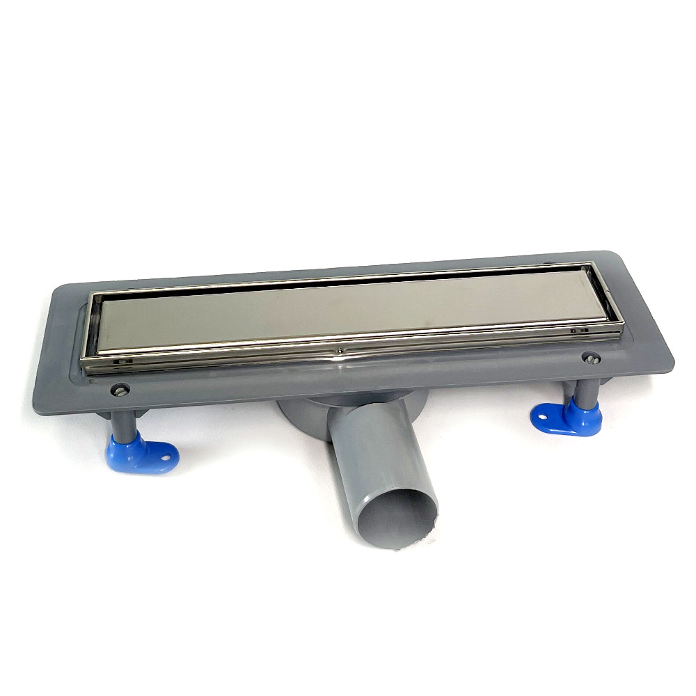 Зливний трап для душу з поворотним сифоном 360, решітка "ПІД ПЛИТКУ" 33 см, Каналізаційний зливний канал, фото 1