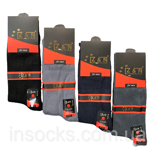 Шкарпетки чоловічі "Z&N" лайкра. 41-44р. Асорті. Високі. Демісезонні.