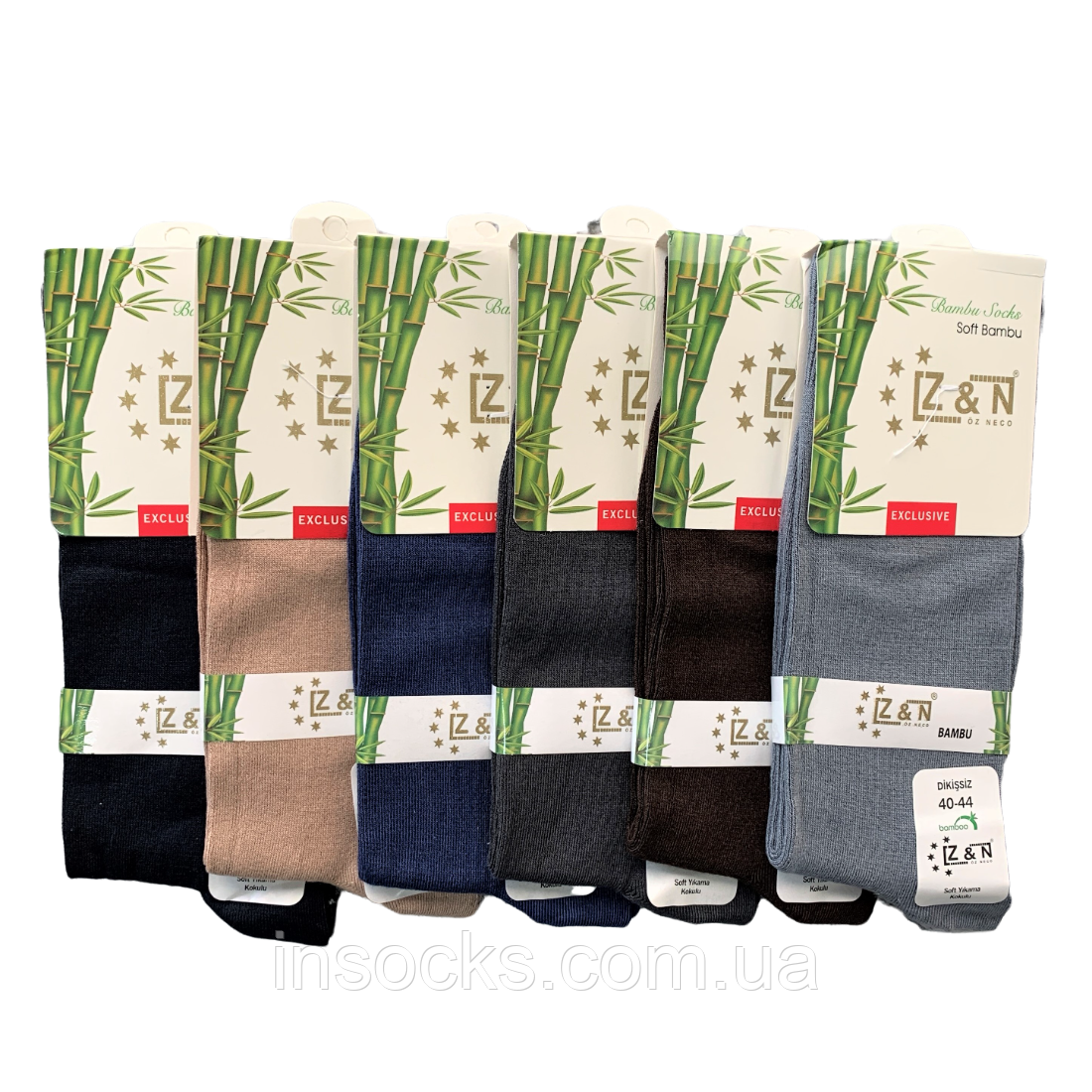 Шкарпетки чоловічі "Z&N" bambu, демісезонні. 40-44р. Асорті. Високі.