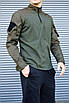 Чоловіча сорочка тактична з липучками під шеврони армійська сорочка хакі, фото 4