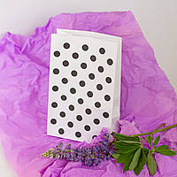 Пакети подарункові 150*90*240 Крафт Паперові пакети з принтом кольоровий горох Красивий пакет з узором