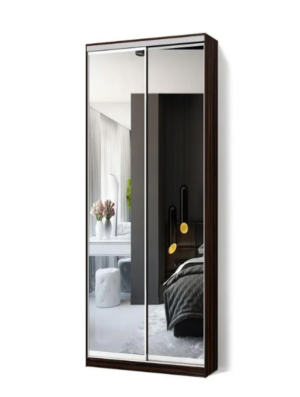 Шафа-купе 900x600х2400 Фасади Дзеркало+Дзеркало, фото 1