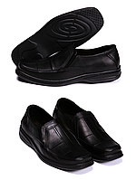 Мужские кожаные туфли Leon Clasic черные классические из натуральной кожи весна осень *Т Leon*