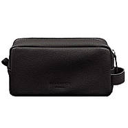 Шкіряна косметичка-несесер 6.0 (чорна) шкіра флотар, фото 3