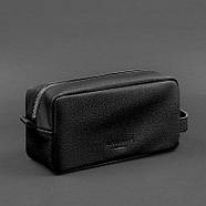 Шкіряна косметичка-несесер 6.0 (чорна) шкіра флотар, фото 5
