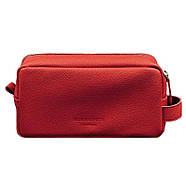 Шкіряна косметичка-несесер 6.0 (червона) шкіра флотар, фото 2