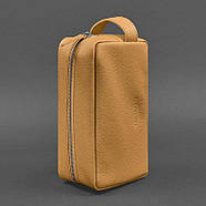 Шкіряна косметичка-несесер 6.0 (жовта) шкіра флотар, фото 4