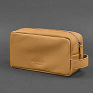 Шкіряна косметичка-несесер 6.0 (жовта) шкіра флотар, фото 6