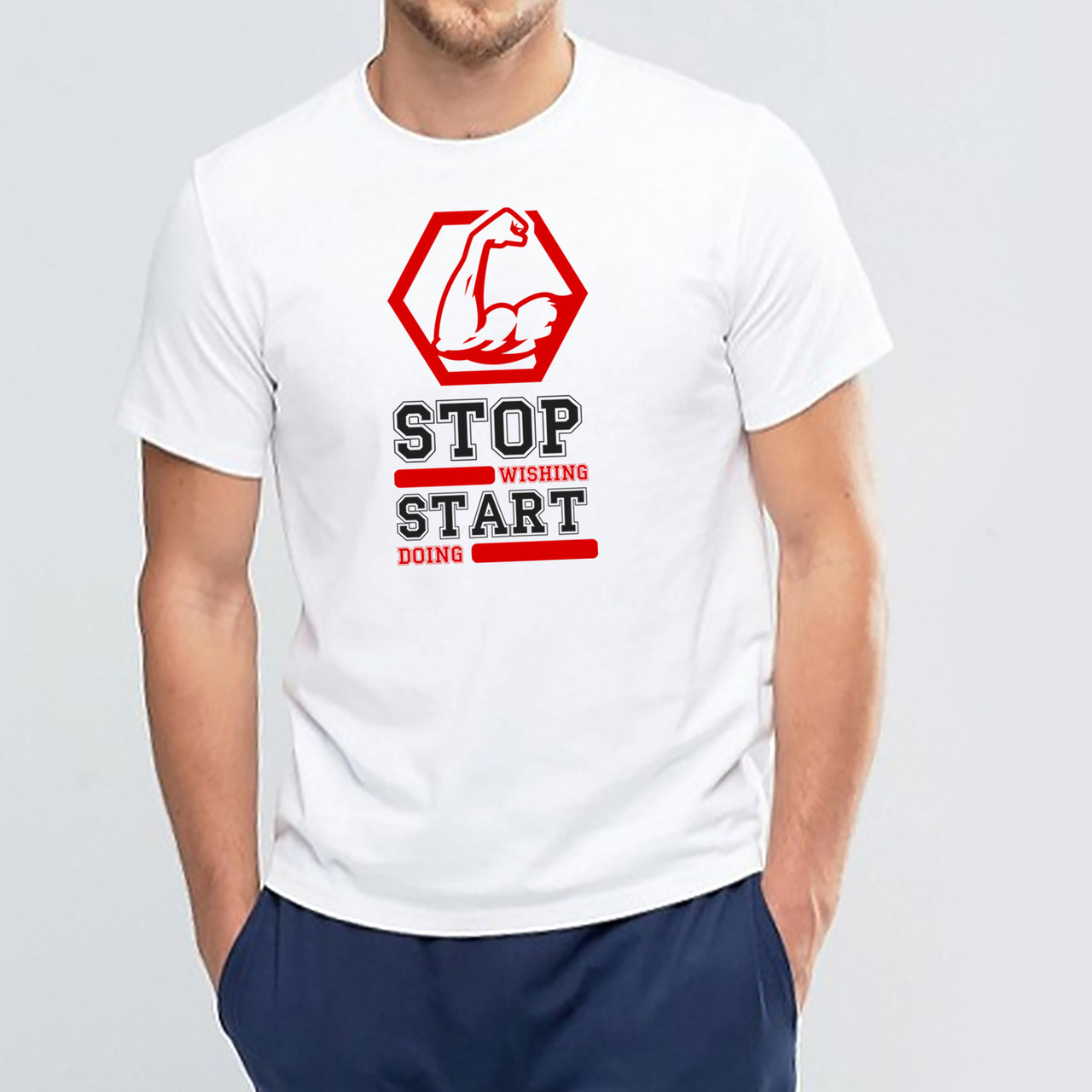 Футболка з принтом "ММА: Stop wishing start doing" Push IT