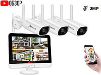 Комплект видеонаблюдения на 3 камеры Anran Wi-Fi 3MP c 13" LCD монитором ARCCTV
