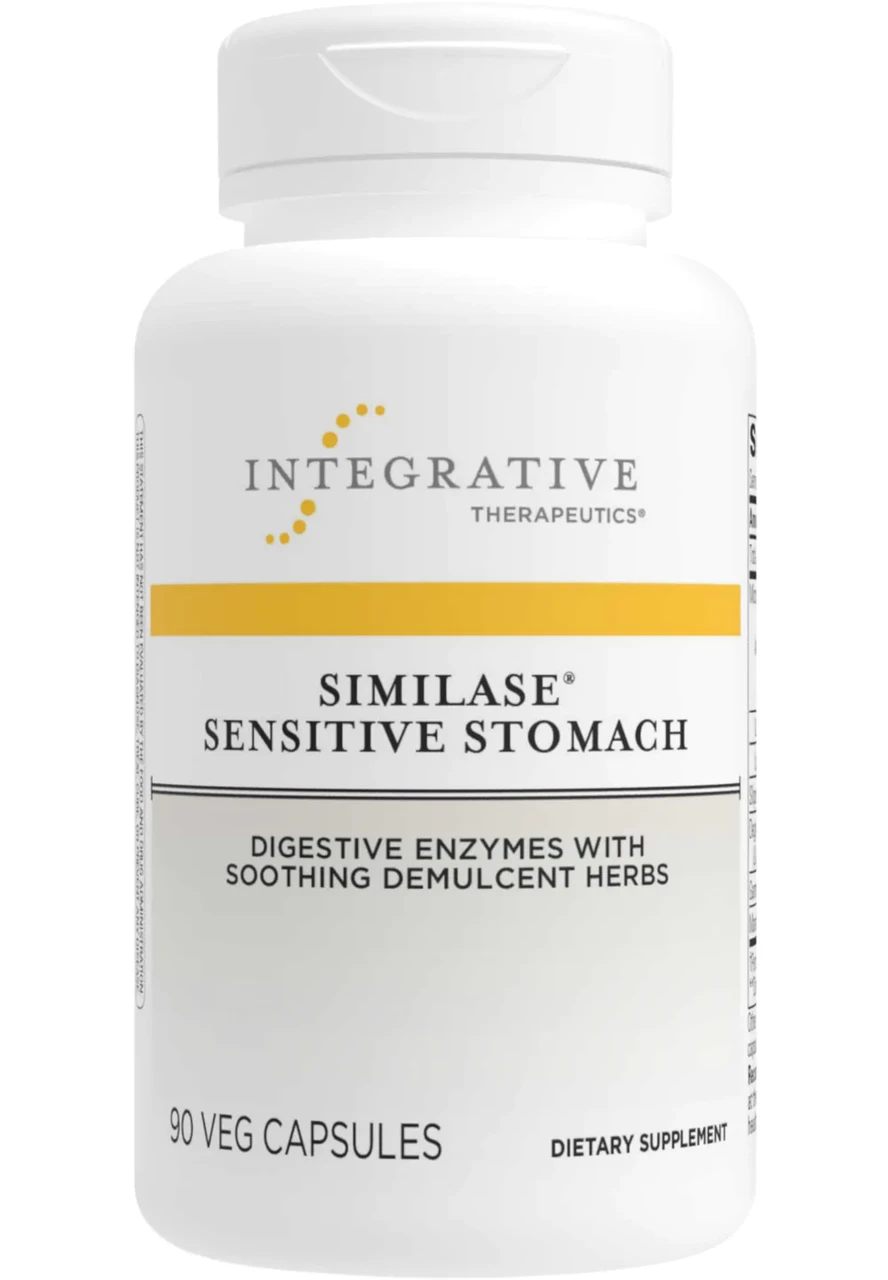 Integrative Therapeutics Similase Sensitive Stomach Мікробні ферменти з заспокійливими травами, 180 капсул