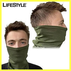 Бафф універсальний осінній унісекс олива / Хомут-труба