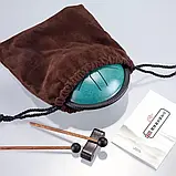 Глюкофон музичний інструмент барабан Ø14.5 см, з паличками, чохлом і напальчниками — Чорний, фото 5