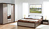 Ліжко Коен LOZ 160х200 МДФ Венге / Штрокс Двохспальне, фото 2